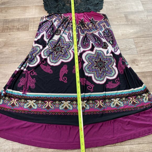 C Graffiti Paisley Print Y2K Tunic Top Made In USA Size M - Picture 7 of 8